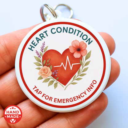 Heart Condition | Emergency Alert Scannable NFC Keychain