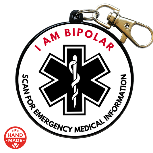 BIPOLAR MEDICAL TAG  | Scannable NFC Keychain