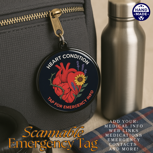Heart Condition | Emergency Alert Scannable NFC Keychain