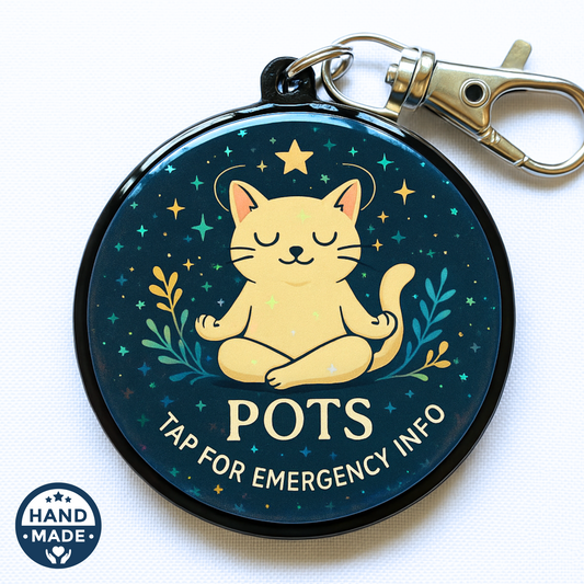 POTS (Postural Orthostatic Tachycardia Syndrome) | Emergency Alert Scannable NFC Keychain
