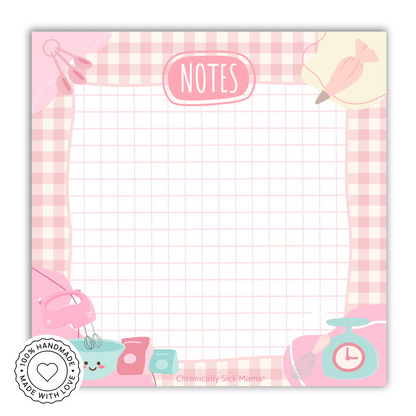 Baking Delight | Pink bakery themed Mini Memo Notepad