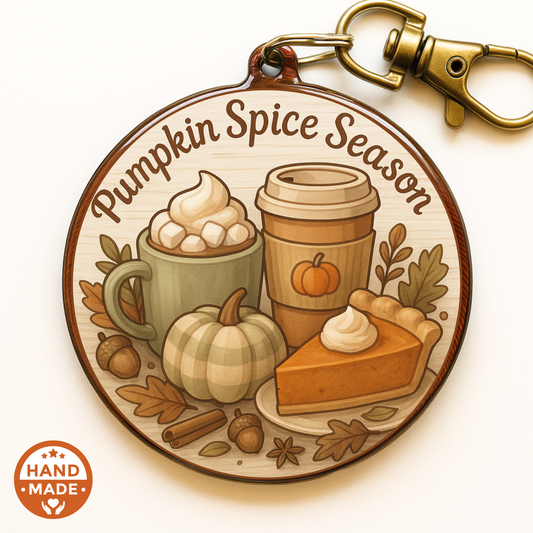 Pumpkin Spice | Autumnal Fall Scannable NFC Keychain