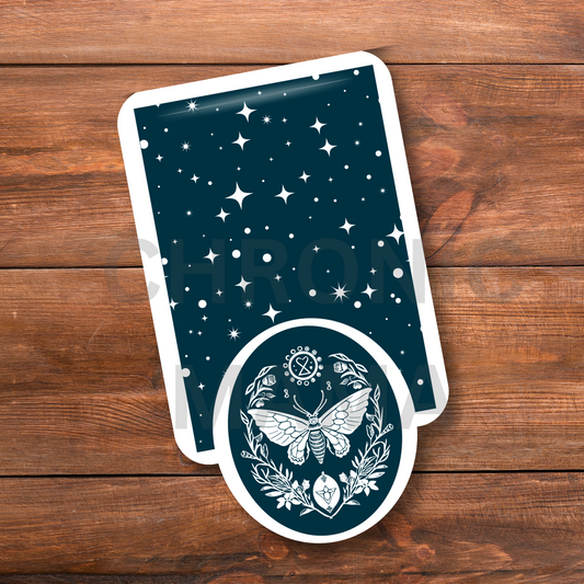 Starry Night Moth Magnetic Bookmark