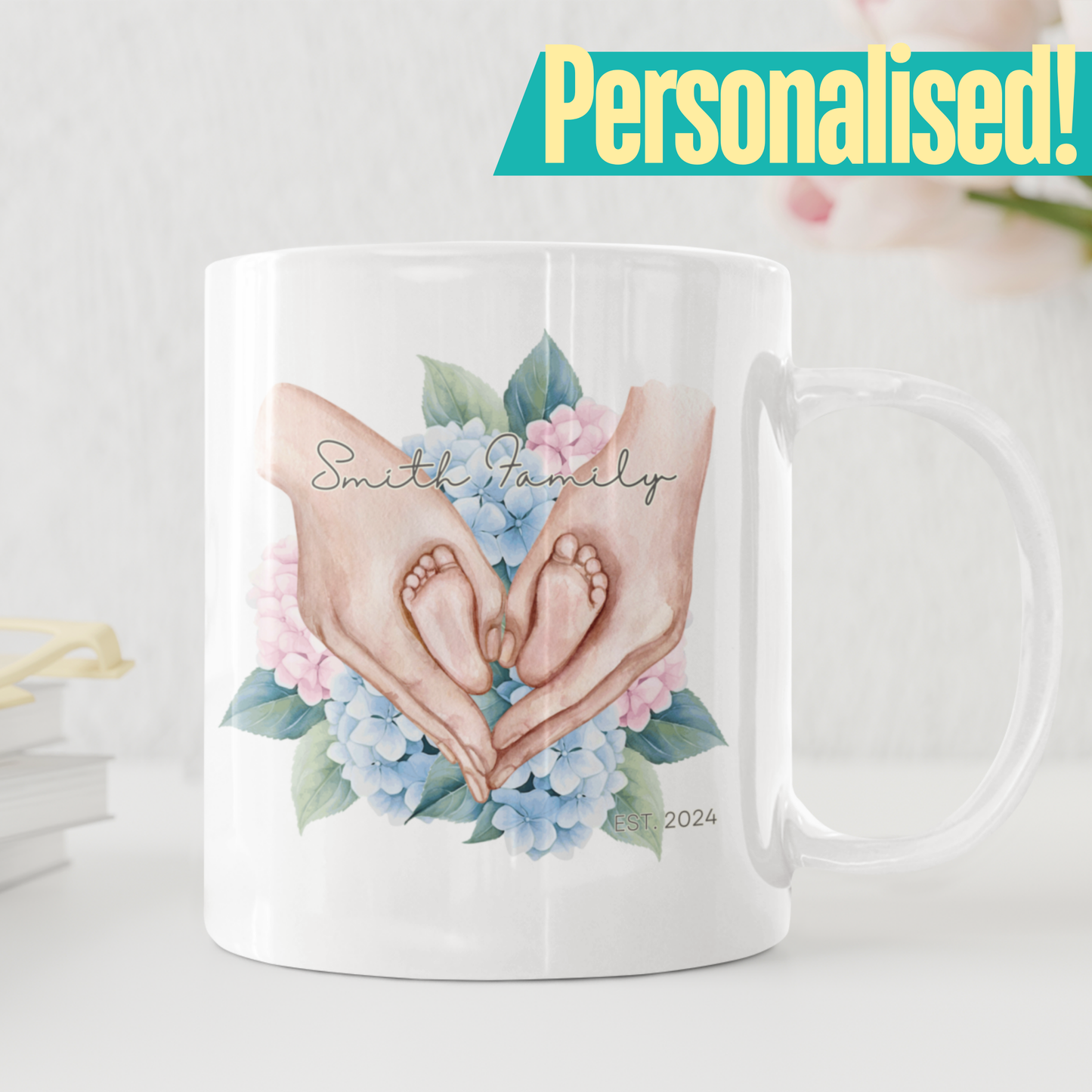 Custom New Family New Baby Gift Mug