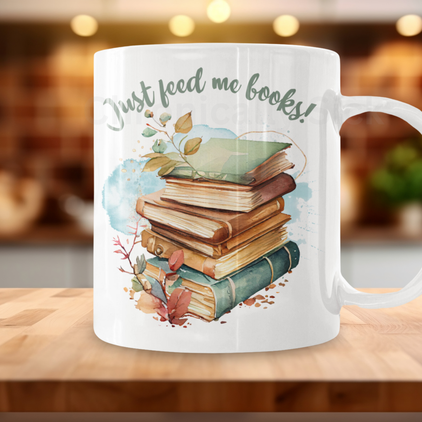 Just Feed Me Books Mug