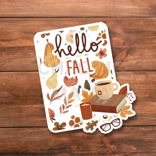 Hello Fall Magnetic Bookmark