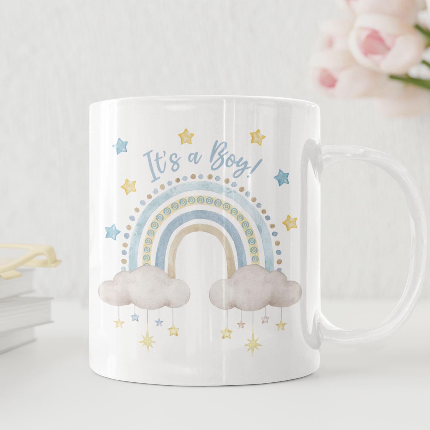 It's A Boy! New Baby Rainbow Mug