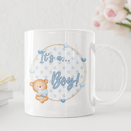 It's A Boy! New Baby Teddy Mug