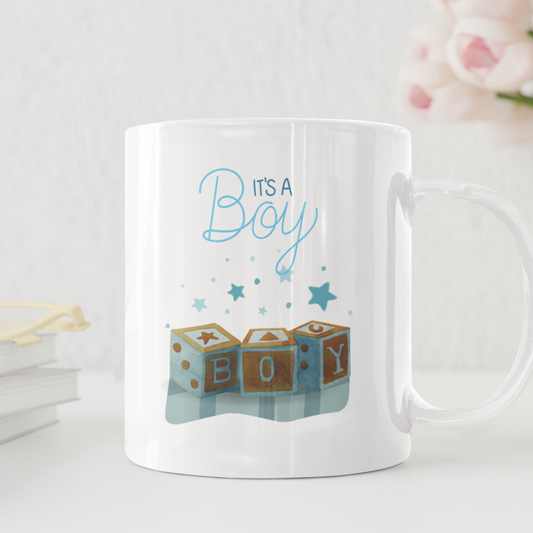 It's A Boy! New Baby Blocks Mug