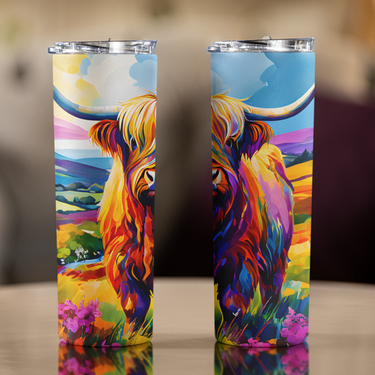 Rainbow Art Collection - Highland Cow One