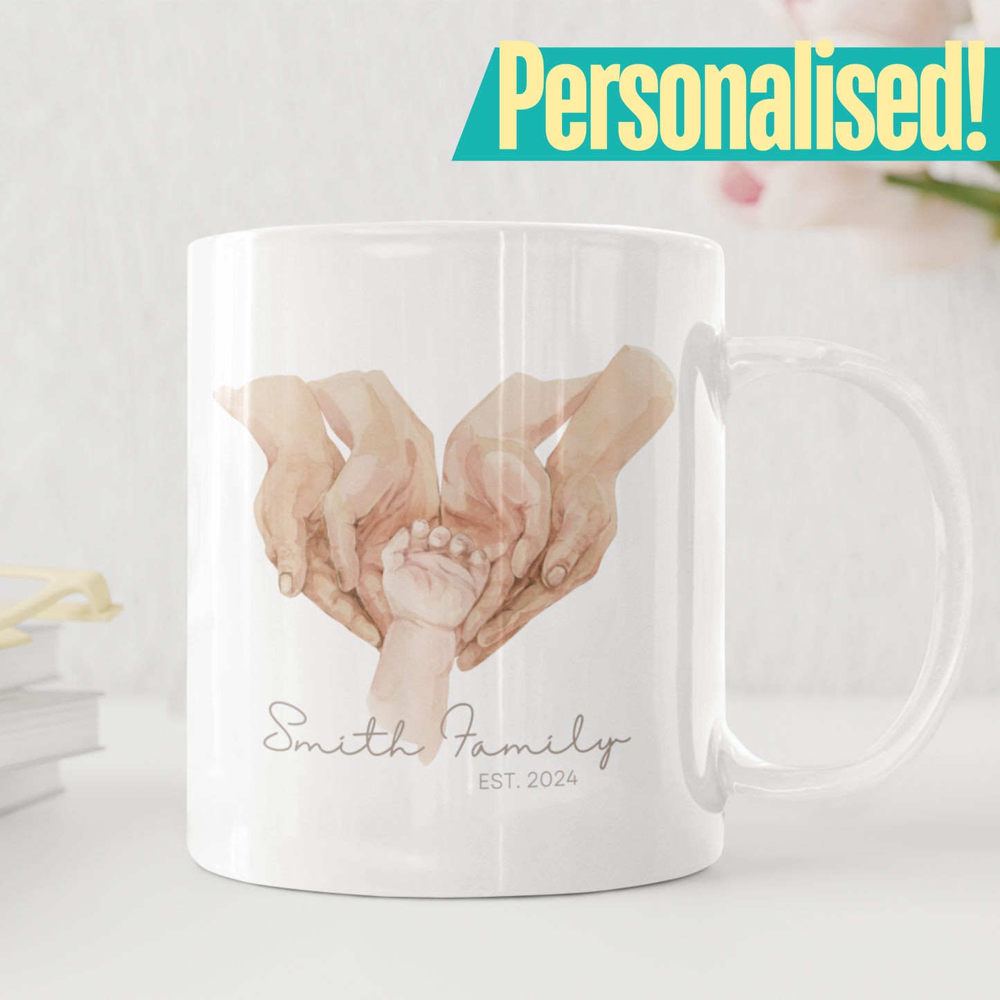 Custom New Family New Baby Gift Mug