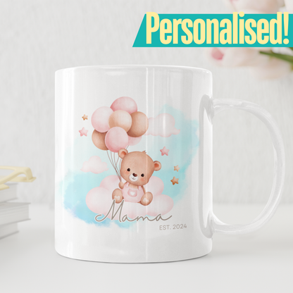 Custom New Baby Teddy Bear Mug