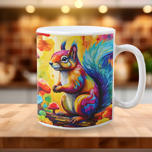 Rainbow Pastures – Woodland Squirrel Mug - (Design 1)