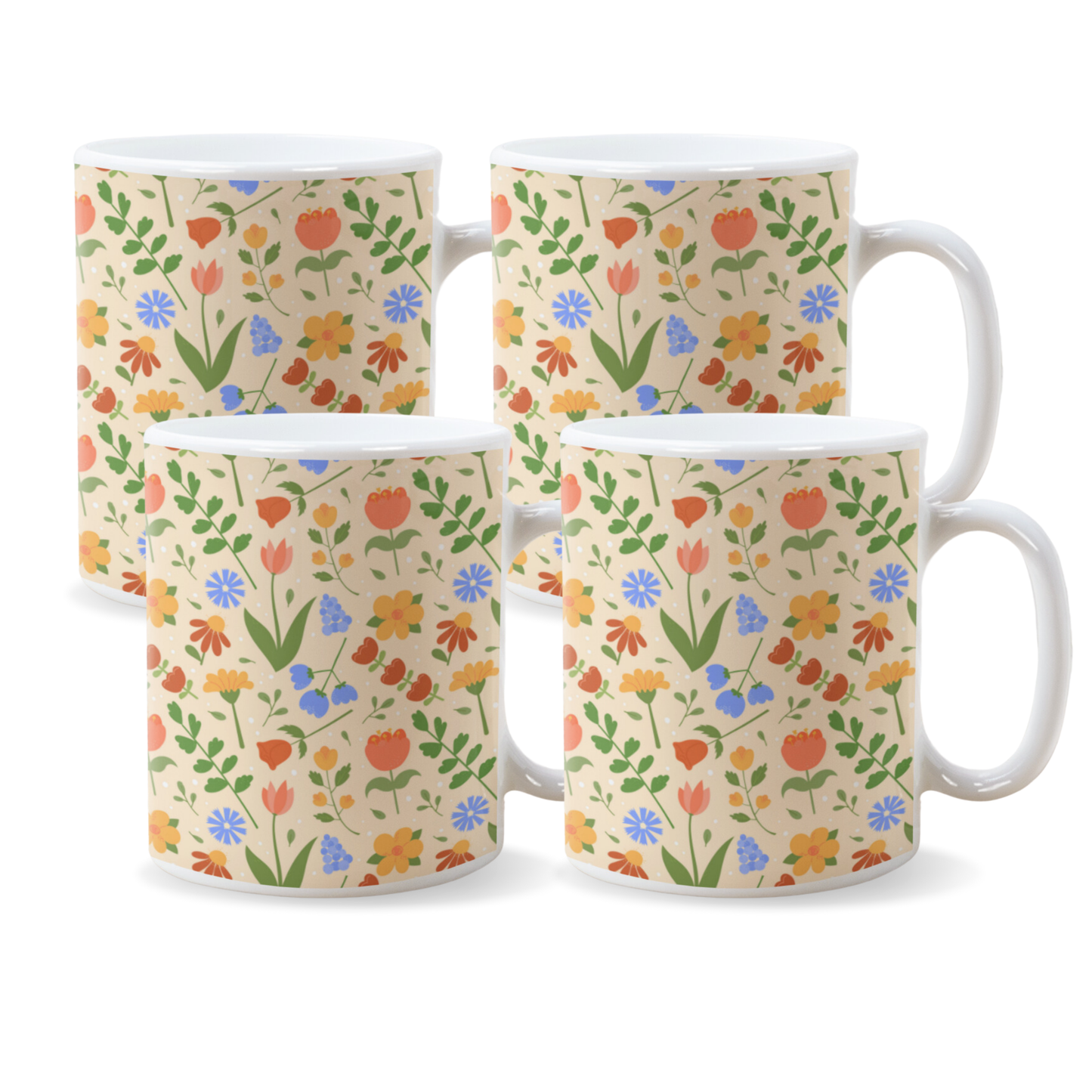Summer Cottage Floral Mug
